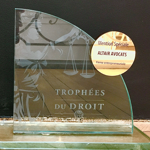 Altaïr Avocats consacré Firme Entrepreneuriale de l’année – Les Trophées du Droit – 30 janvier 2020